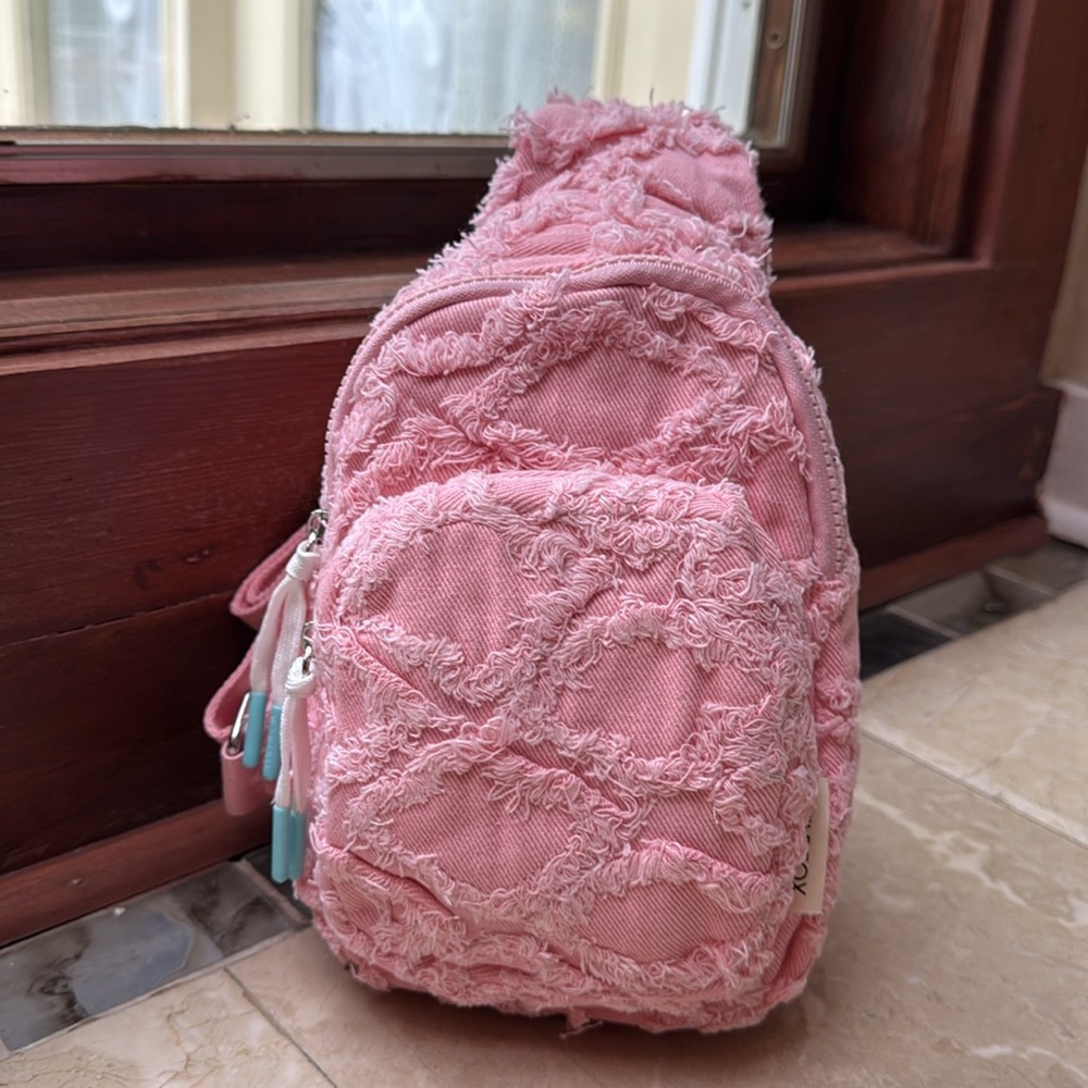 🆕 Wildfox Pink or Black textured denim crossover